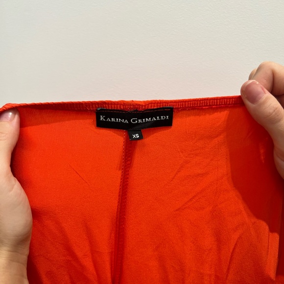 Elegant orange silky jumpsuit - Picture 6 of 6